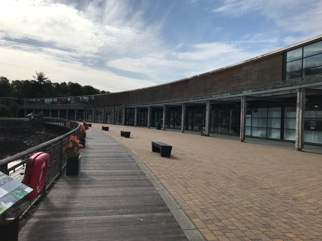 Outdoor shops at Loch Lomond Shores