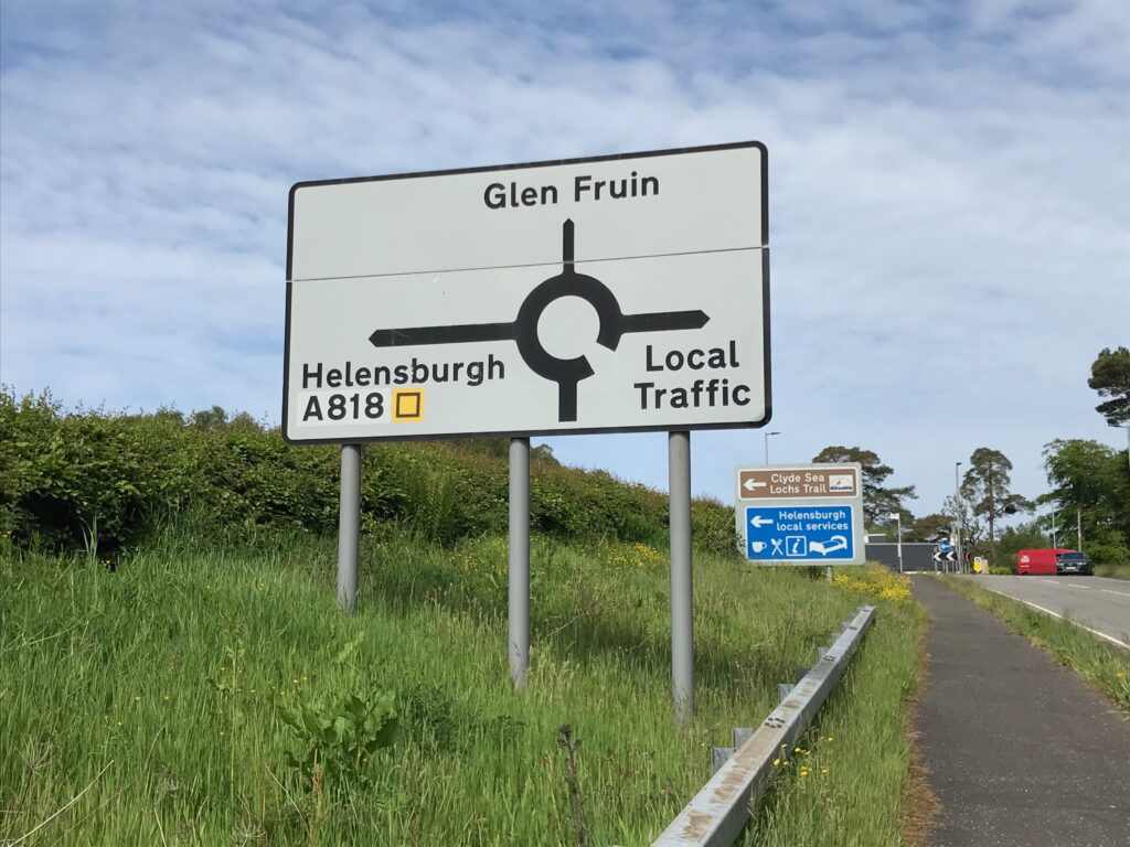 Glen Fruin roundabout -Loch Lomond West Glens route