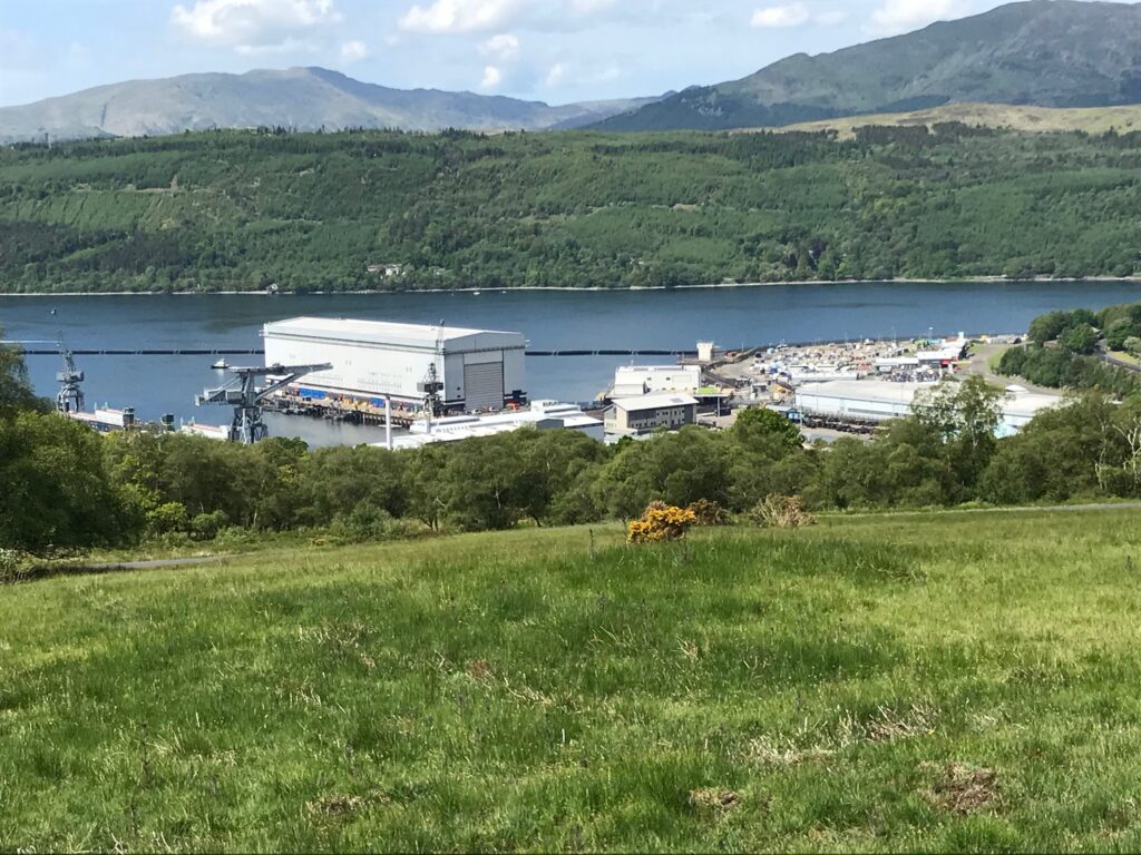 Faslane nuclear submarine base -Loch Lomond West Glens route