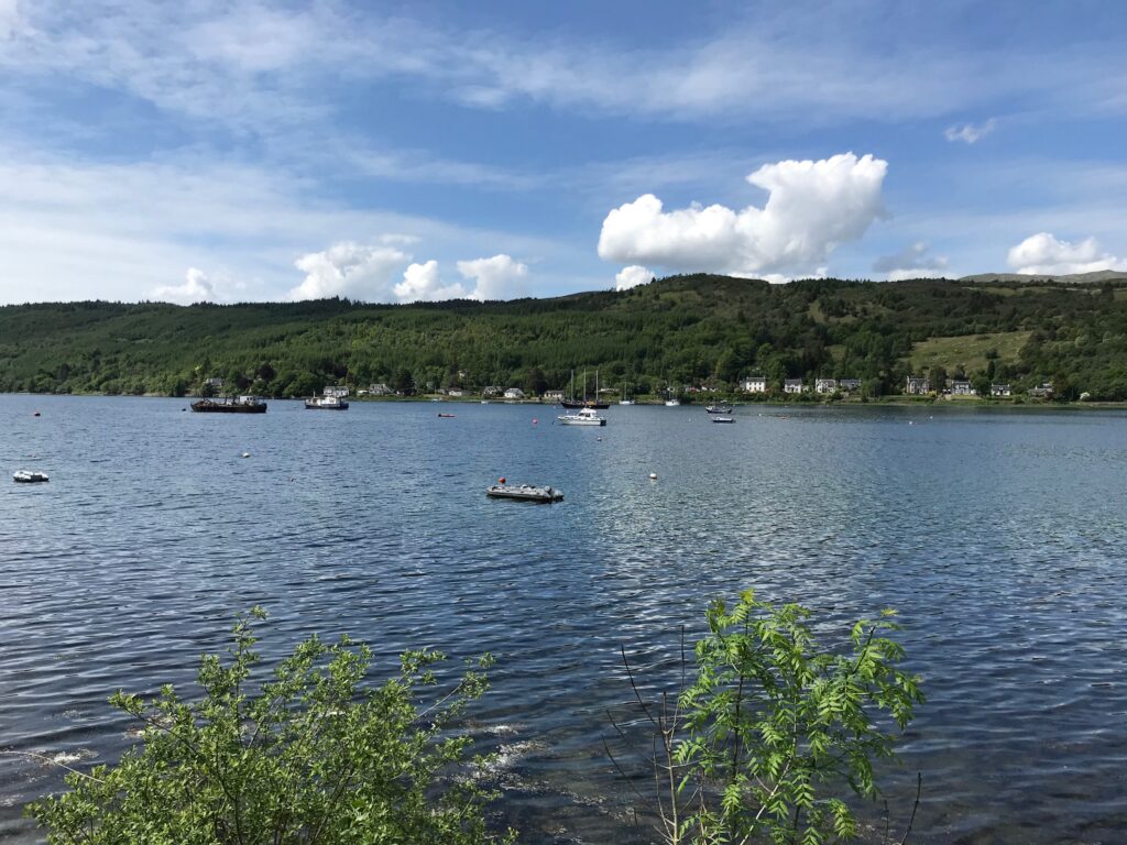 Views over loch at Garelochhead -Loch Lomond West Glens route