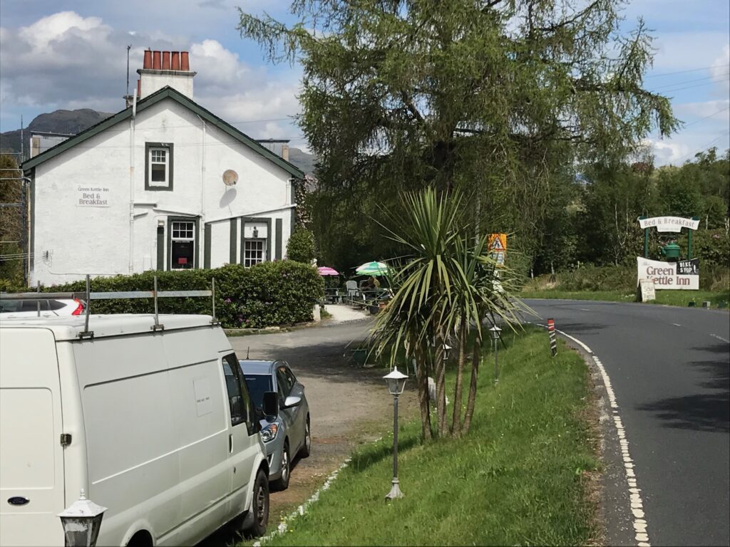 Green Kettle Inn past Garelochhead -Loch Lomond West Glens route