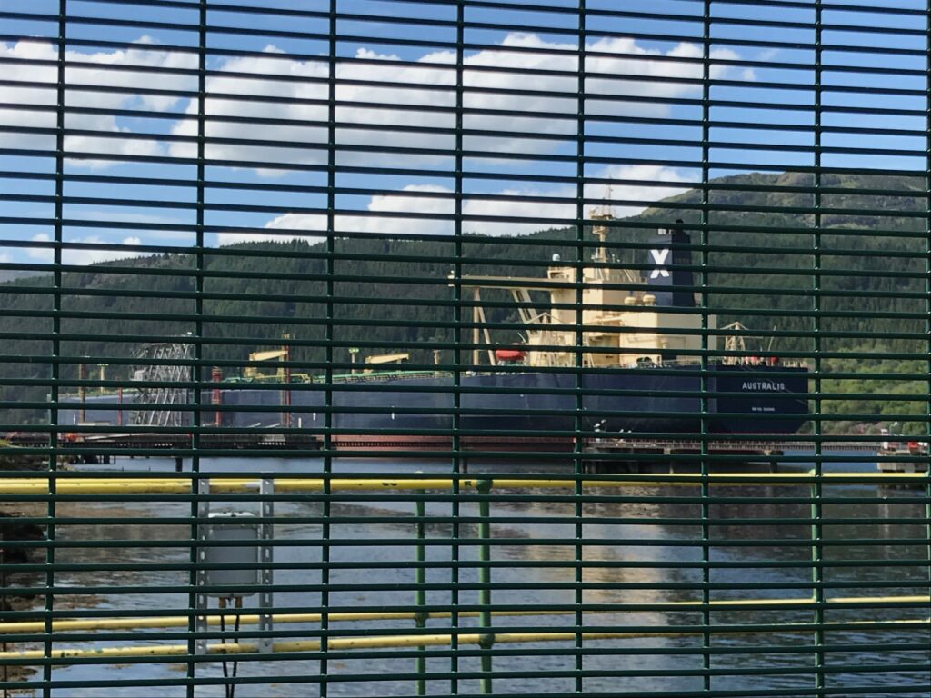 Oil tanker at Finnart on Loch Long -Loch Lomond West Glens route