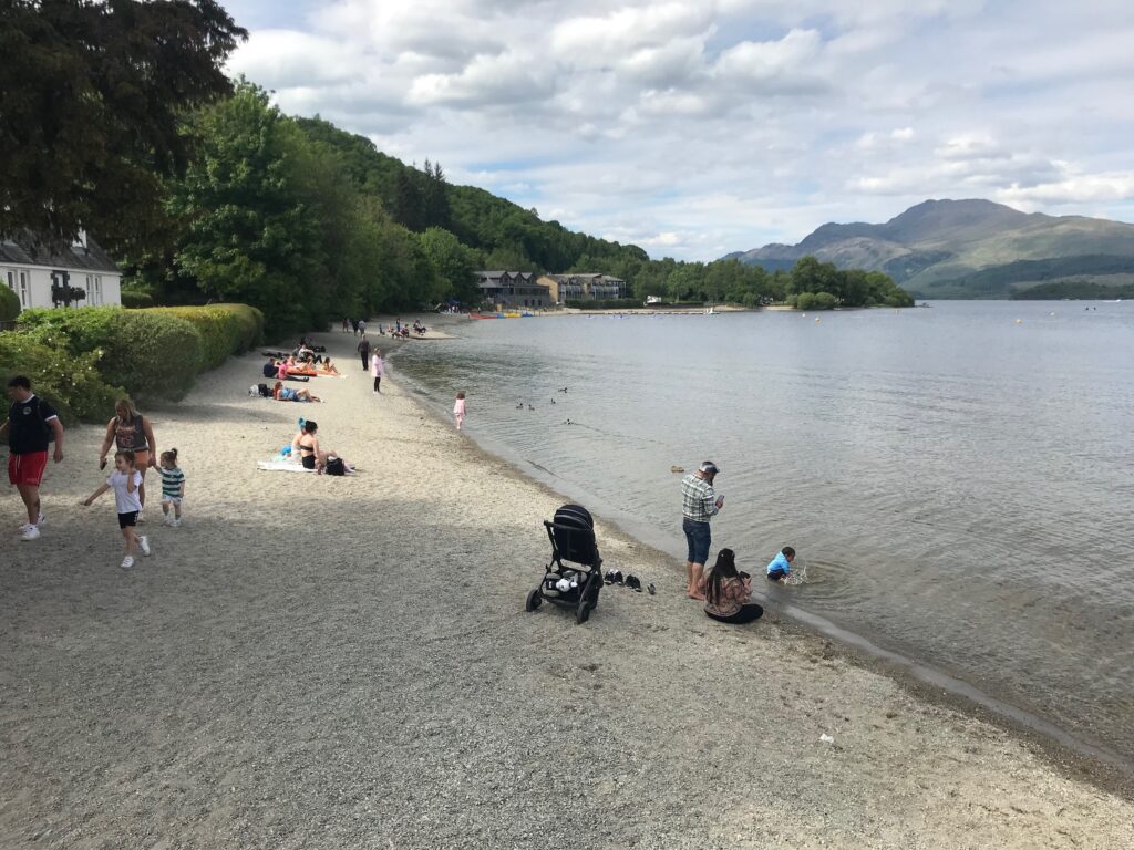 The beach at Luss village