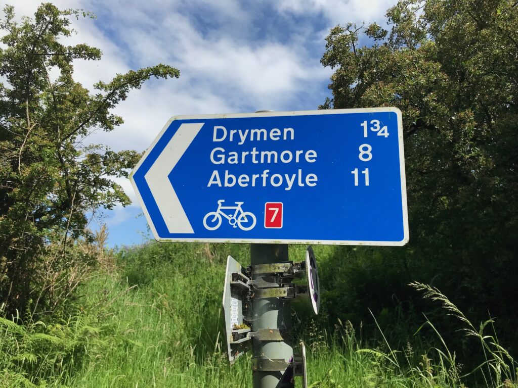 NCN 7 sign near Gartness