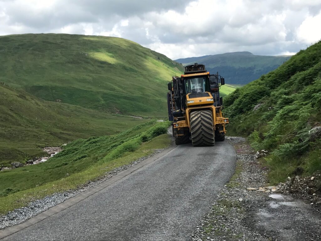 Forrestry vehicle near Ben Lawers