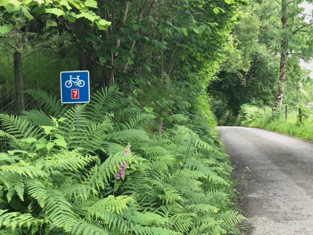 NCN 7 route on Loch Tay -Cycling Ben Lawers, Glen Lyon & Loch Tay on 13 Jul 21