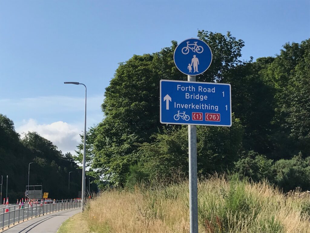 NCN sign at North Queensferry