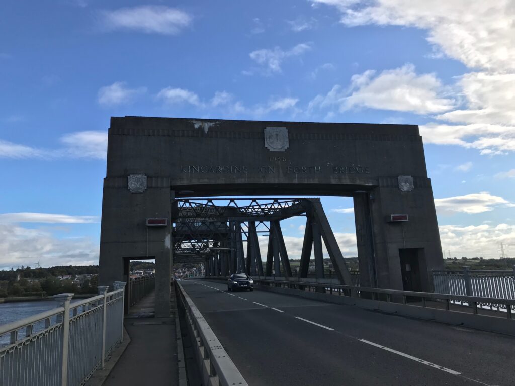 The Kincardine Bridge central section - Cycling Around the Firth of Forth on 7 Oct 20