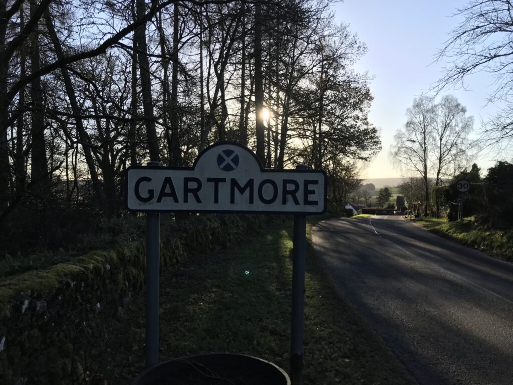 Village of Gartmore - Cycling from Killearn to Aberfoyle on 5 Dec 21